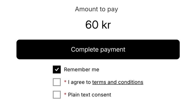 Example of extra consents passed into Checkout as Extra Flags